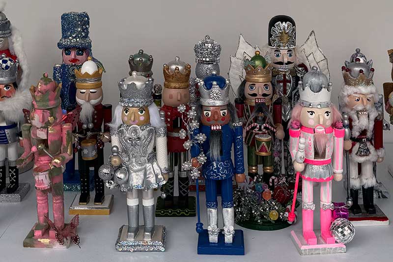 Hand-painted Nutcracker dolls for auction 