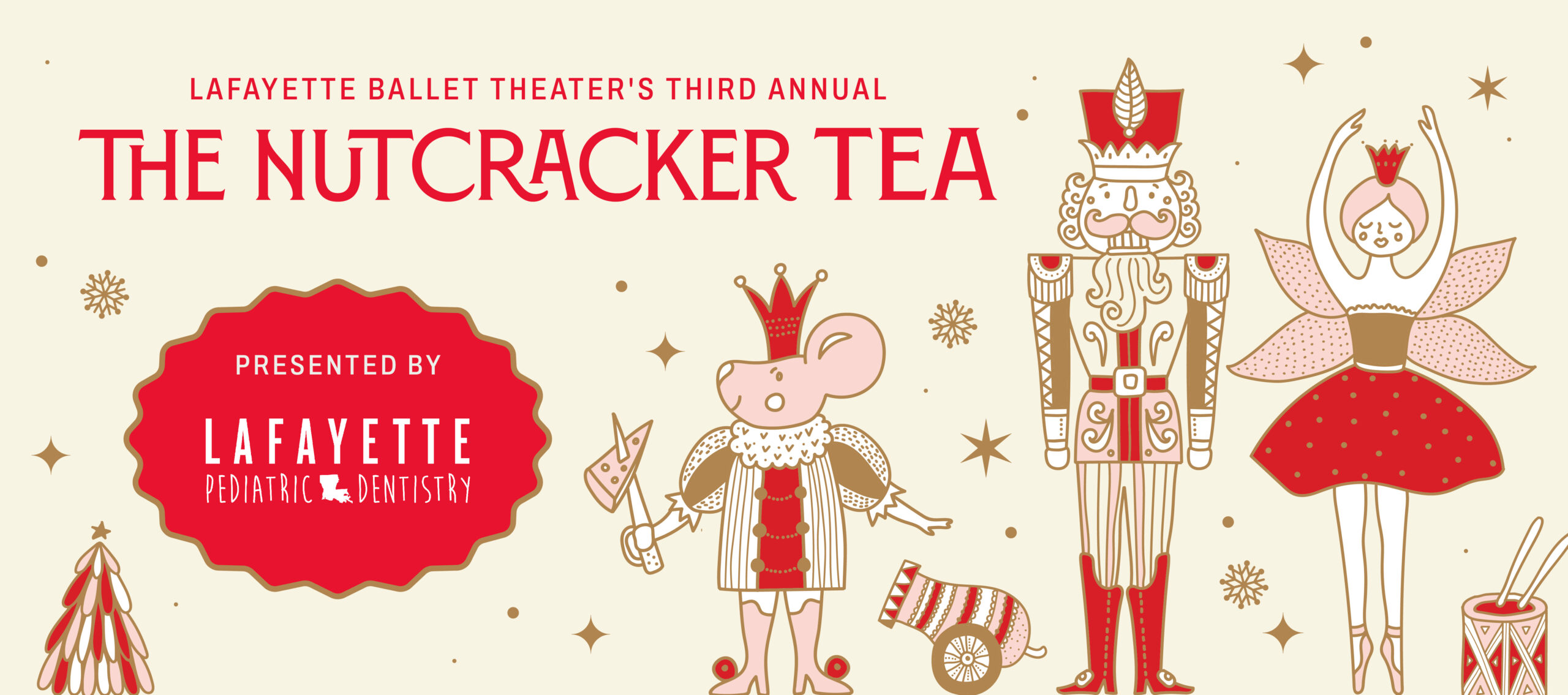 Hand-drawn Nutcracker characters to promote event